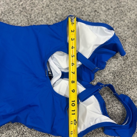 NWOT DKNY Women Ruffle Plunge Underwire Tummy Control One-Piece Swimsuit US 10 - Picture 6 of 10